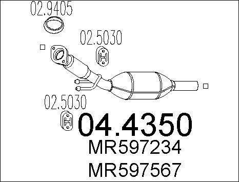 MTS 04.4350 - Катализатор autospares.lv