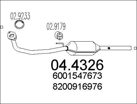 MTS 04.4326 - Катализатор autospares.lv