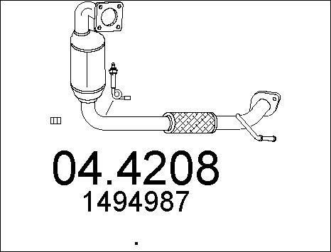 MTS 04.4208 - Катализатор autospares.lv