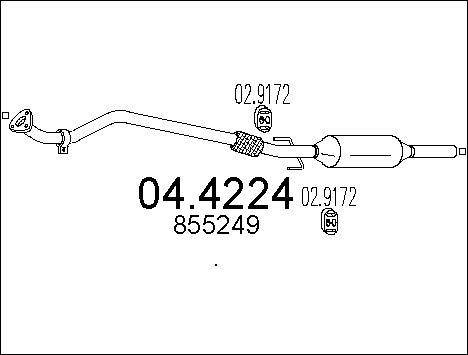 MTS 04.4224 - Катализатор autospares.lv