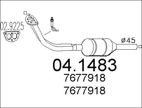 MTS 04.1483 - Катализатор autospares.lv