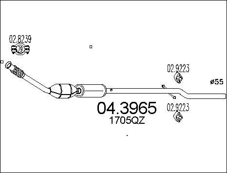 MTS 04.3965 - Катализатор autospares.lv