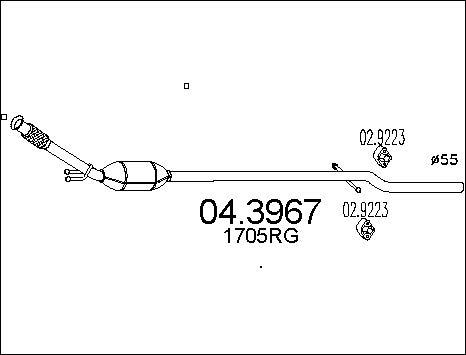 MTS 04.3967 - Катализатор autospares.lv