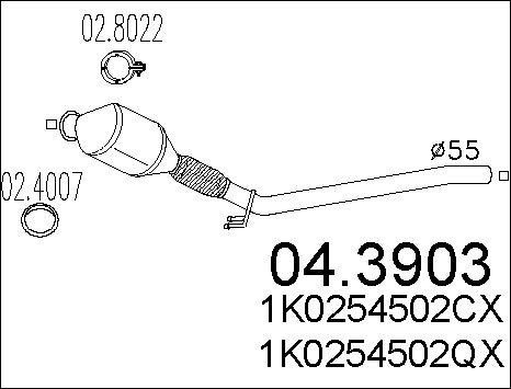 MTS 04.3903 - Катализатор autospares.lv