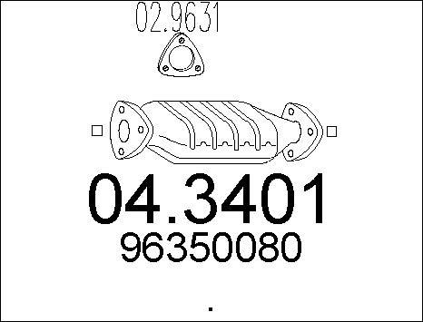 MTS 04.3401 - Катализатор autospares.lv