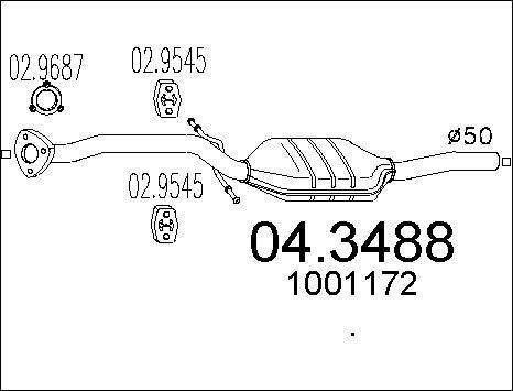 MTS 04.3488 - Катализатор autospares.lv