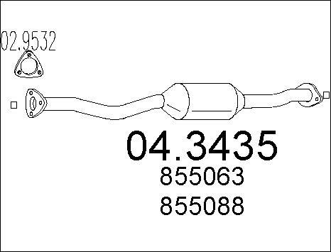 MTS 04.3435 - Катализатор autospares.lv