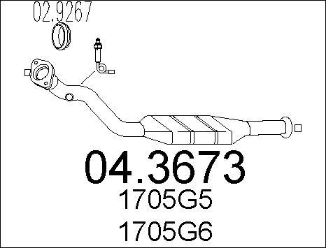 MTS 04.3673 - Катализатор autospares.lv