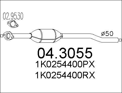 MTS 04.3055 - Катализатор autospares.lv