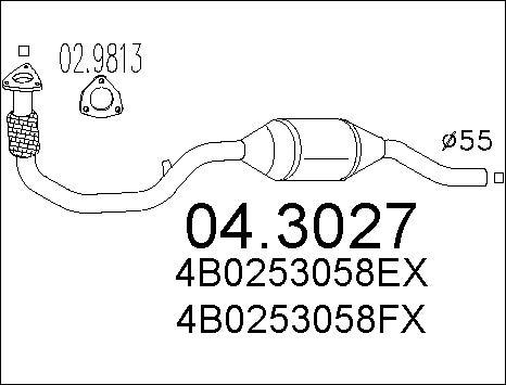 MTS 04.3027 - Катализатор autospares.lv