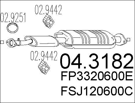 MTS 04.3182 - Катализатор autospares.lv