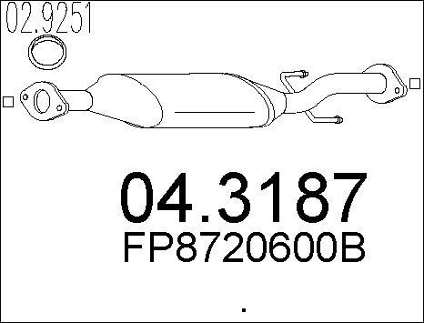 MTS 04.3187 - Катализатор autospares.lv