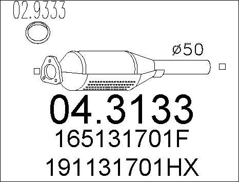 MTS 04.3133 - Катализатор autospares.lv