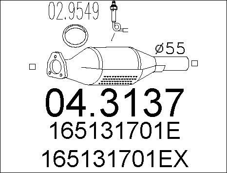 MTS 04.3137 - Катализатор autospares.lv