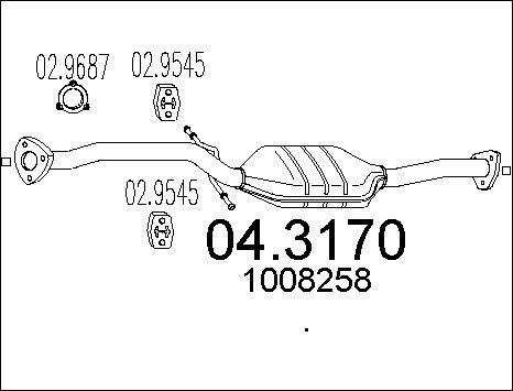 MTS 04.3170 - Катализатор autospares.lv