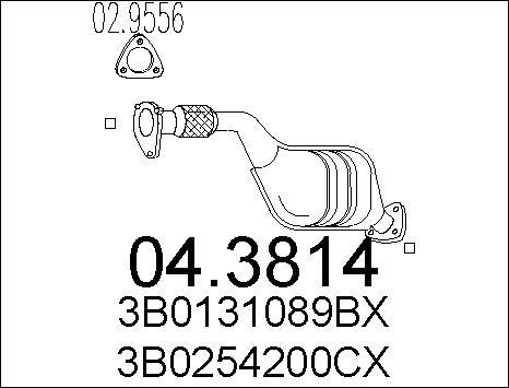 MTS 04.3814 - Катализатор autospares.lv