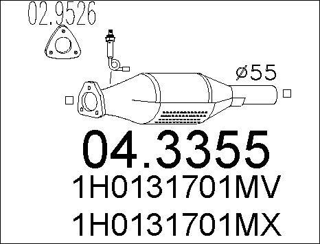 MTS 04.3355 - Катализатор autospares.lv