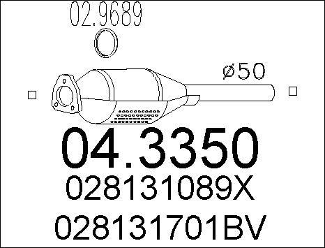 MTS 04.3350 - Катализатор autospares.lv