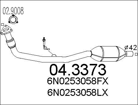 MTS 04.3373 - Катализатор autospares.lv