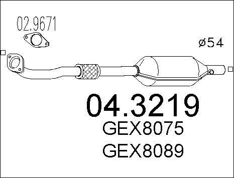 MTS 04.3219 - Катализатор autospares.lv