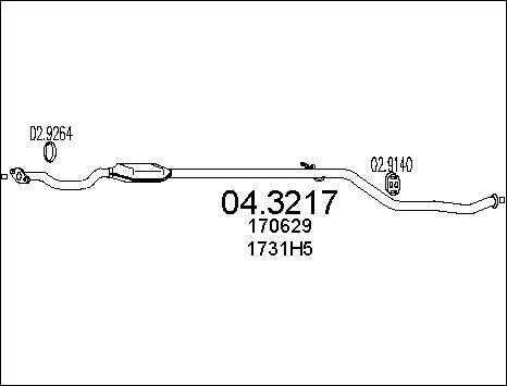 MTS 04.3217 - Катализатор autospares.lv