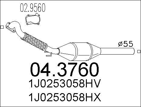 MTS 04.3760 - Катализатор autospares.lv