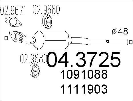 MTS 04.3725 - Катализатор autospares.lv