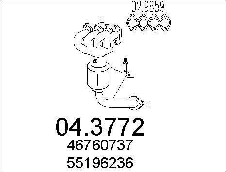 MTS 04.3772 - Катализатор autospares.lv