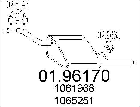 MTS 01.96170 - Глушитель выхлопных газов, конечный autospares.lv