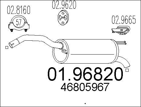 MTS 01.96820 - Глушитель выхлопных газов, конечный autospares.lv