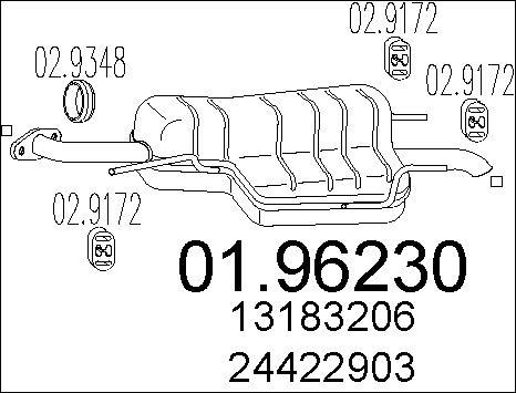 MTS 01.96230 - Глушитель выхлопных газов, конечный autospares.lv