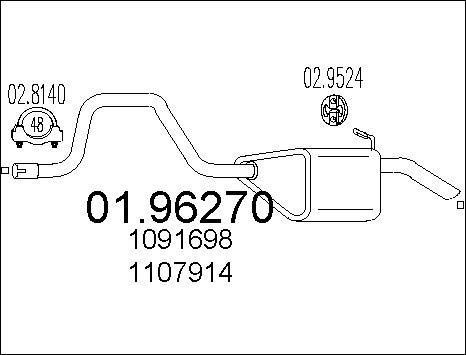 MTS 01.96270 - Глушитель выхлопных газов, конечный autospares.lv