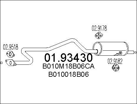 MTS 01.93430 - Глушитель выхлопных газов, конечный autospares.lv