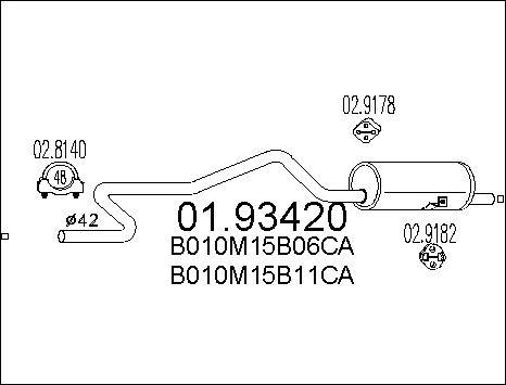 MTS 01.93420 - Глушитель выхлопных газов, конечный autospares.lv
