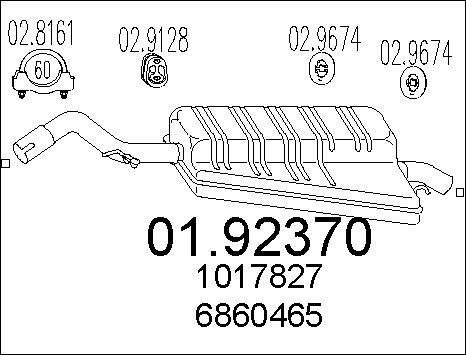 MTS 01.92370 - Глушитель выхлопных газов, конечный autospares.lv