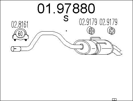 MTS 01.97880 - Глушитель выхлопных газов, конечный autospares.lv