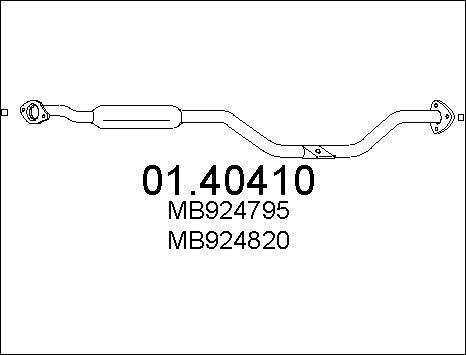 MTS 01.40410 - Труба выхлопного газа autospares.lv