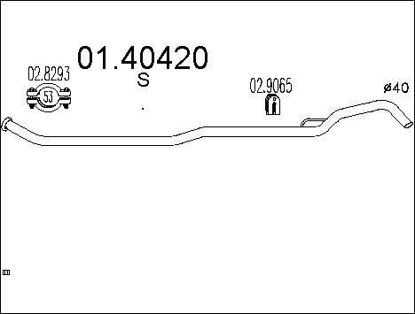 MTS 01.40420 - Труба выхлопного газа autospares.lv