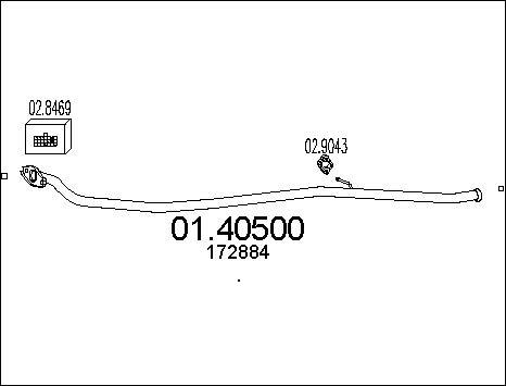 MTS 01.40500 - Труба выхлопного газа autospares.lv