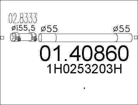 MTS 01.40860 - Труба выхлопного газа autospares.lv