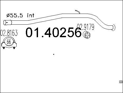 MTS 01.40256 - Труба выхлопного газа autospares.lv