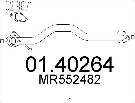 MTS 01.40264 - Труба выхлопного газа autospares.lv