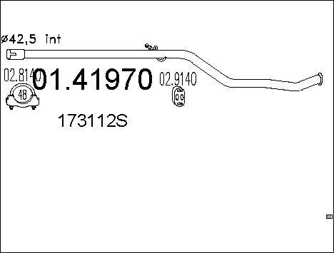 MTS 01.41970 - Труба выхлопного газа autospares.lv