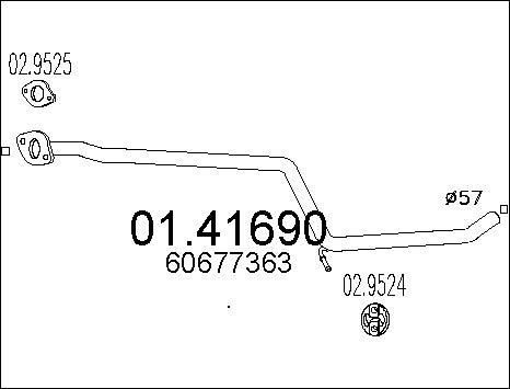 MTS 01.41690 - Труба выхлопного газа autospares.lv