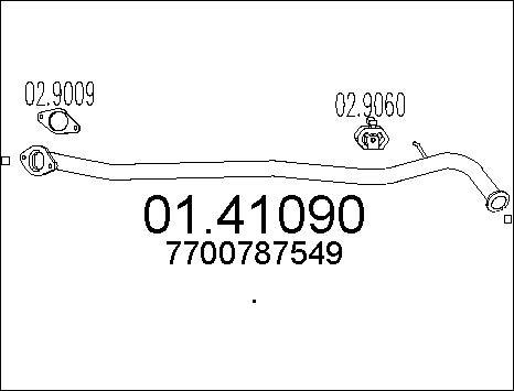 MTS 01.41090 - Труба выхлопного газа autospares.lv