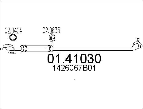 MTS 01.41030 - Труба выхлопного газа autospares.lv