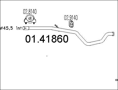 MTS 01.41860 - Труба выхлопного газа autospares.lv