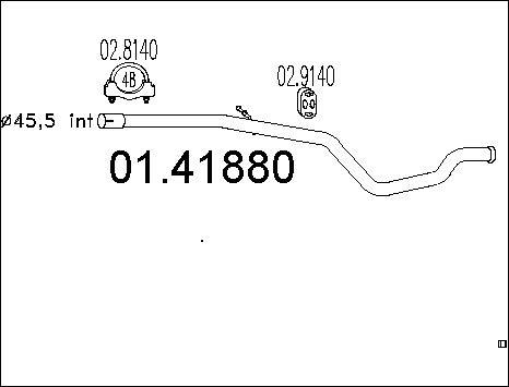 MTS 01.41880 - Труба выхлопного газа autospares.lv