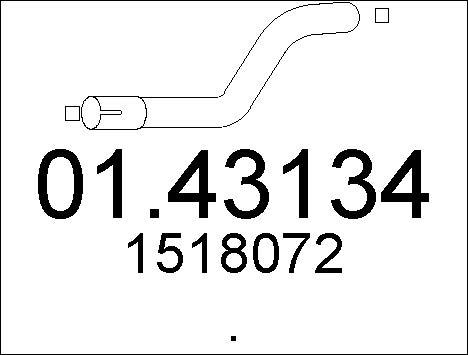 MTS 01.43134 - Труба выхлопного газа autospares.lv