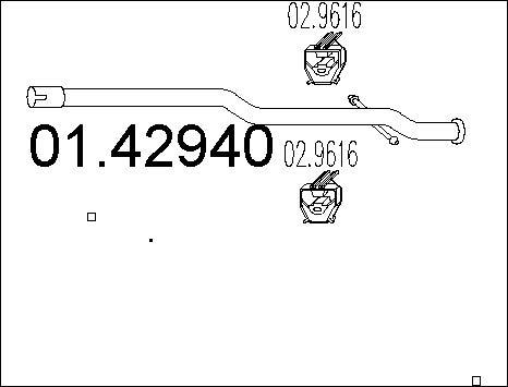 MTS 01.42940 - Труба выхлопного газа autospares.lv